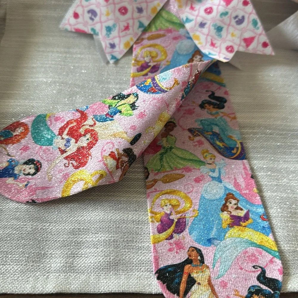 Disney Princess Pink Socks with Colorful Bow SET NWT
